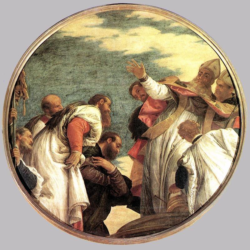 VERONESE (Paolo Caliari) The People of Myra Welcoming St. Nicholas France oil painting art